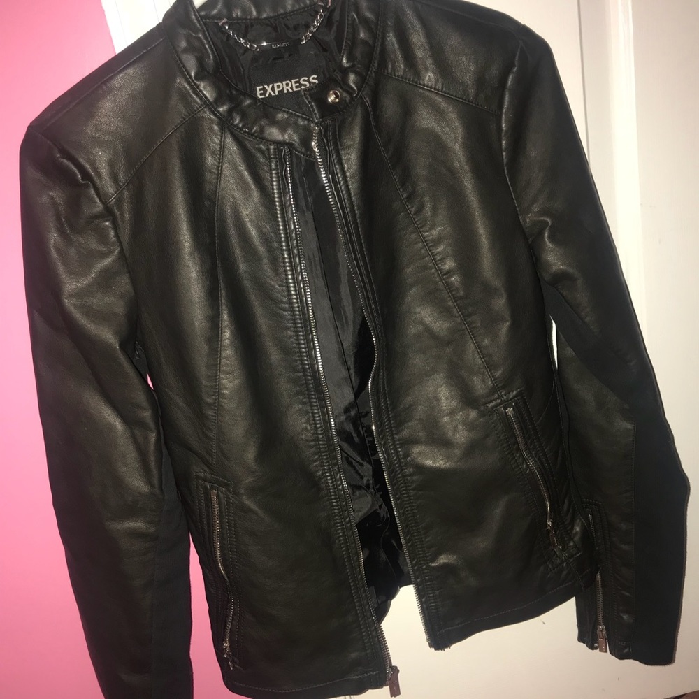 Express Moto Faux Leather Jacket